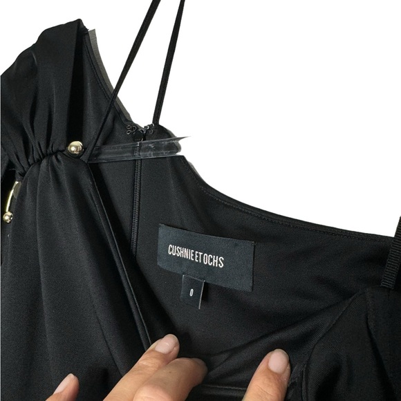 Cushnie Et Ochs | Sasha One Shoulder Mini Dress Black 0 - Picture 6 of 10